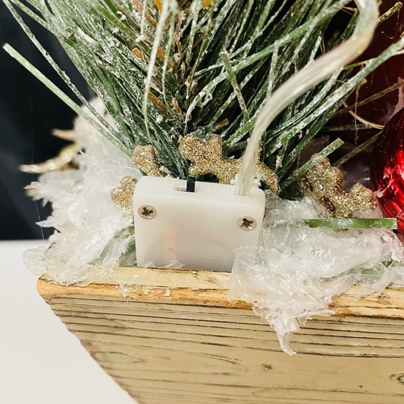 Vintage Christmas Santa Claus Art Assemblage Upcycled Fairy Lights Giftable - Picture 2 of 8